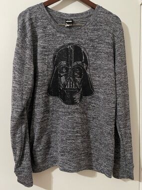 Star Wars Darth Vader Metallic Sparkle Knit Sweater Gray 2XL